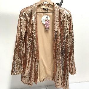 Boohoo Sequin Blazer